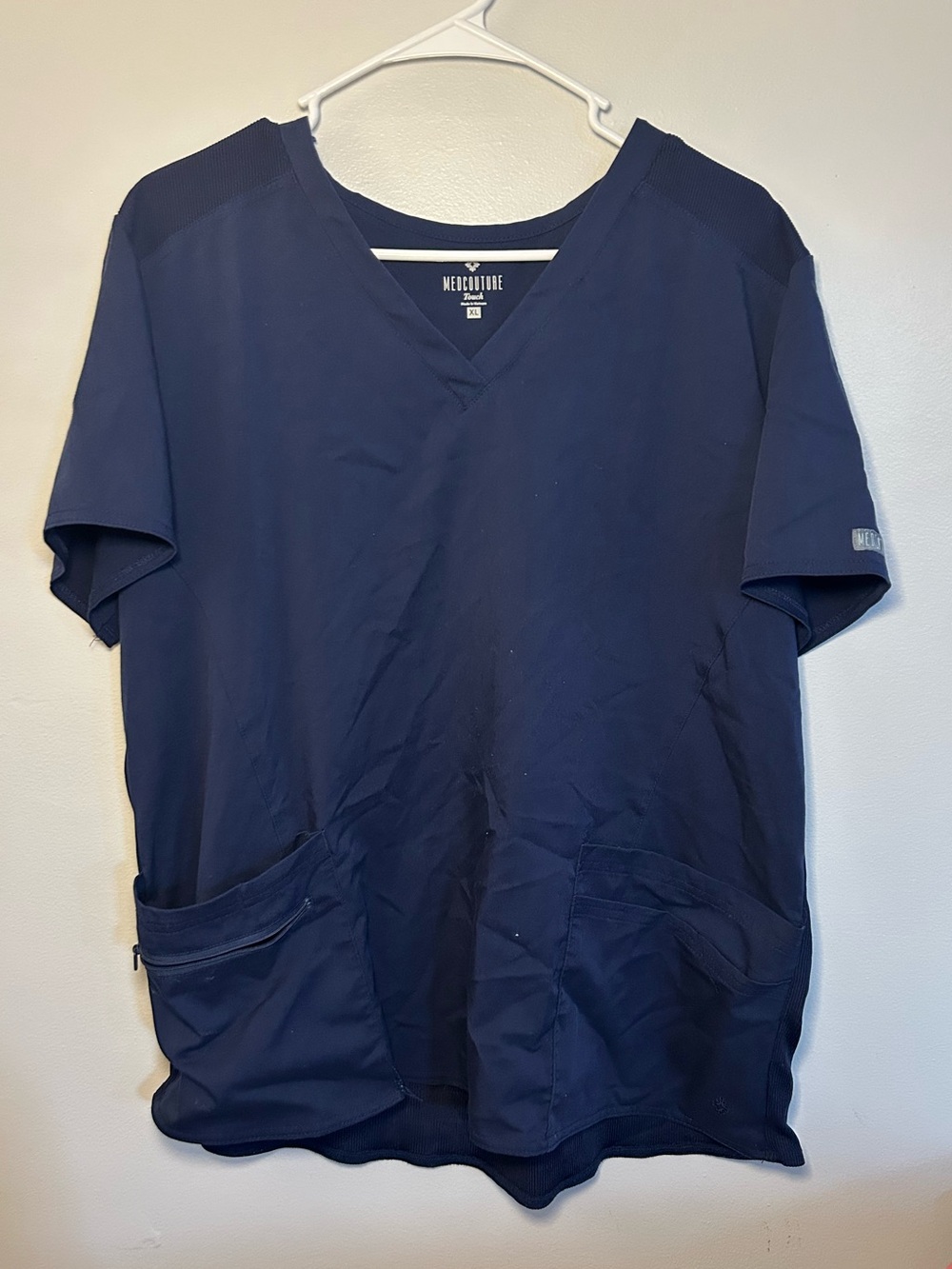Med Couture Women’s V-Neck Scrub Top - Navy